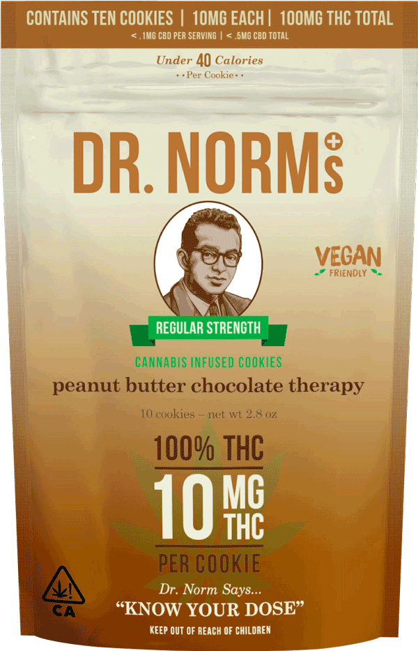 Dr Norms THC Cookies Peanut Butter Vegan