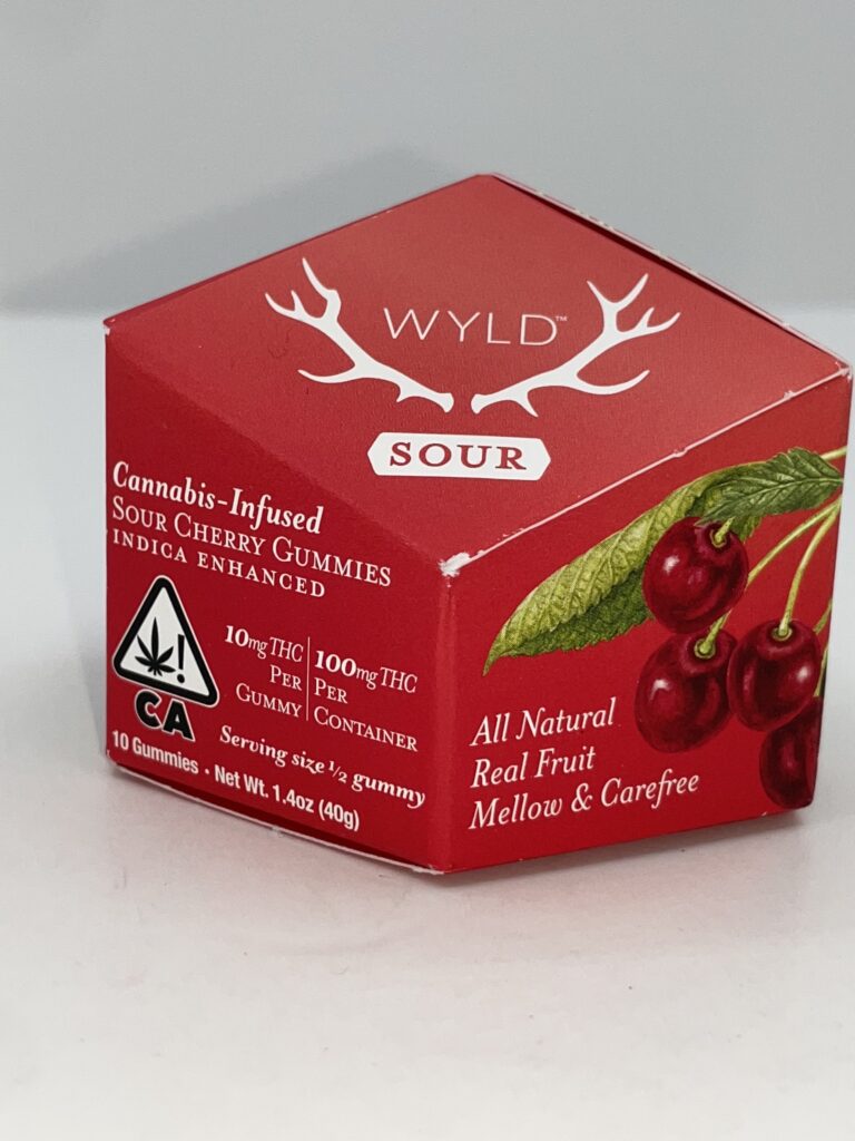 WYLD Sour Cherry Indica Gummies