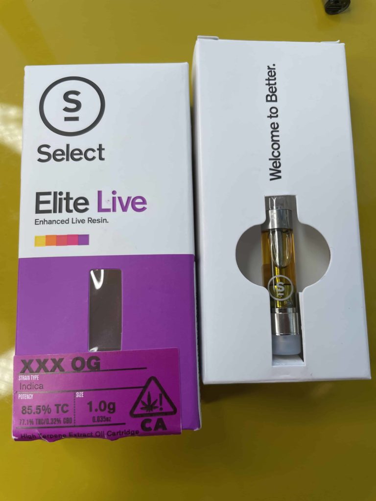 Select Elite Live XXX OG Vape Cartridge 1g